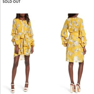 Chriselle X J.O.A Tiered-Sleeve Minidress